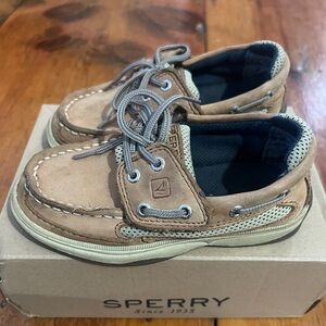 Size 10 boys Sperry boat shoes